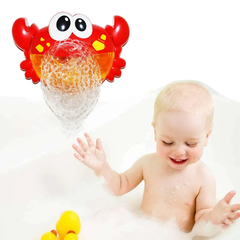 Bubble Crabs Baby Bath Toy Funny Toddler Bath Bubble Maker Pool Swimming Bathtub Soap Machine Bathroom Toys for Children Kids