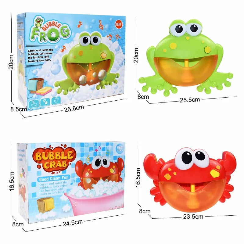 Bubble Crabs Baby Bath Toy Funny Toddler Bath Bubble Maker Pool Swimming Bathtub Soap Machine Bathroom Toys for Children Kids